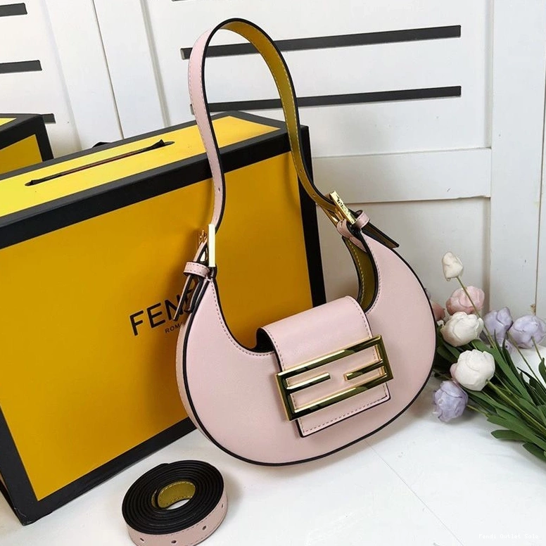 Bag Calf Pink Leather Mini In Hobo Fendi Cookie 0708